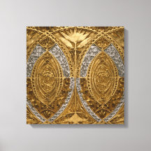 Silver och Guld Art Deco Mönster