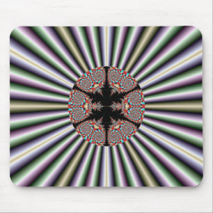 Silver och Guld Fractal Mousepad Musmatta