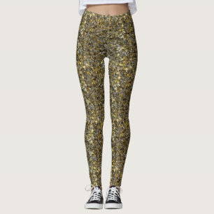 Silver och Guld Glitter Leggings