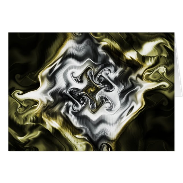 Silver och guld hälsningskort (Framsidan Horizontal)