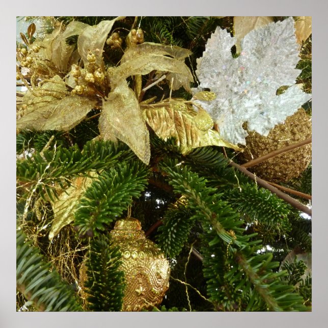 Silver och Guld Julgran II Helgdag Poster (Framsidan)