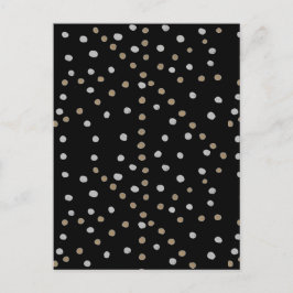 Silver och Guld Polka dots Vykort
