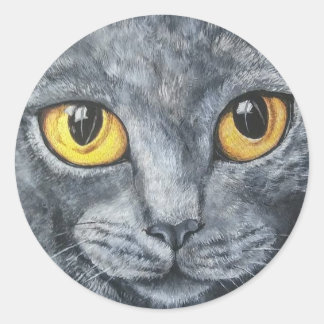 Silver och Guld Runt Klistermärke