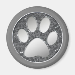 SILVER- OCH KROMTASSTRYCK MAGNET