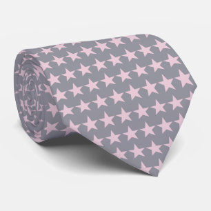 Silver och LightPink Stars Mönster Ties Slips