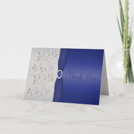 Silver- och marintackkort tack kort
