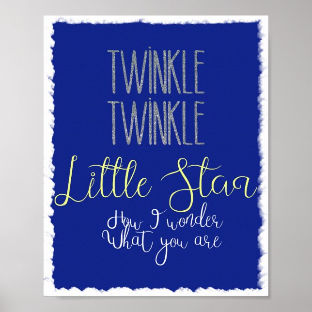 Silver och moln Poster Little Star (Framsidan)