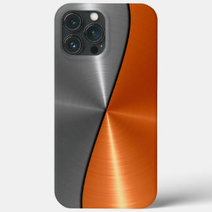 Silver och orange rostfritt stål metall