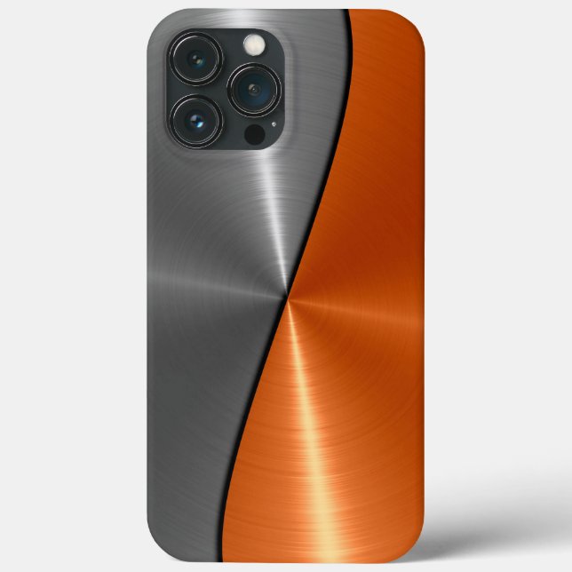 Silver och orange rostfritt stål metall (Baksida)