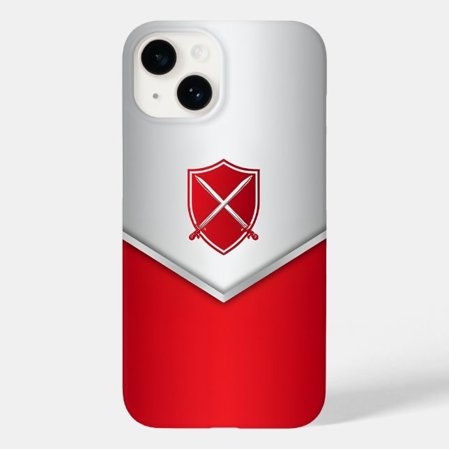 Silver och Red Shield med korsade svärd (Baksida)