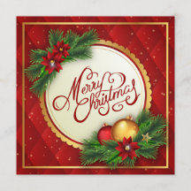 Silver och Röda God jul| Inbjudan