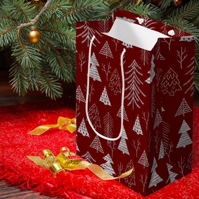 Silver och Röda Julgran-skogen Mönster (Skapare uppladdad)
