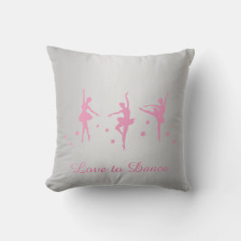 Silver och Rosa Ballerina Ballet Temushion Kudde