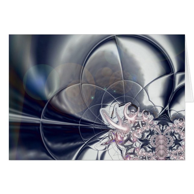 Silver- och Rosa-pärlor för Abstrakt av kort (Framsidan Horizontal)