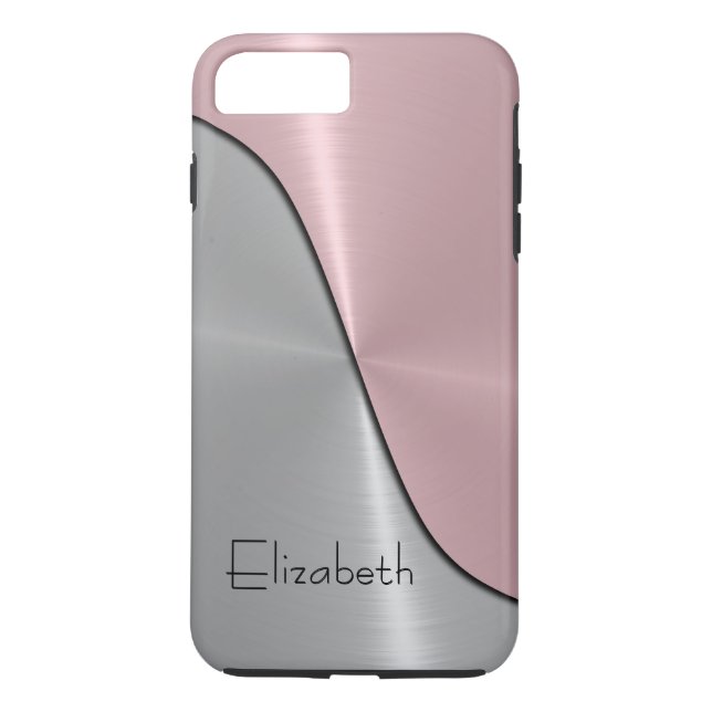 Silver och rosor stålsätter metalliskt Case-Mate iPhone skal (Baksida)