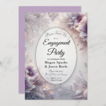 Silver och Soft Ametyst Winter Förlovningsfest