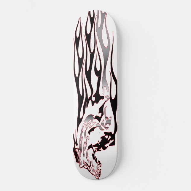 Silver och svartMustang Skateboard Bräda 21,5 Cm (Framsida)