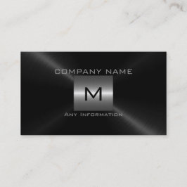 Silver- och svartrostfritt stålmetall visitkort