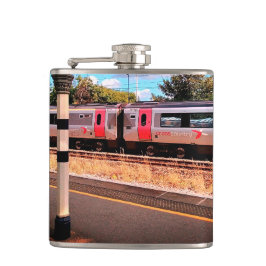 Silver och tåg fickplunta