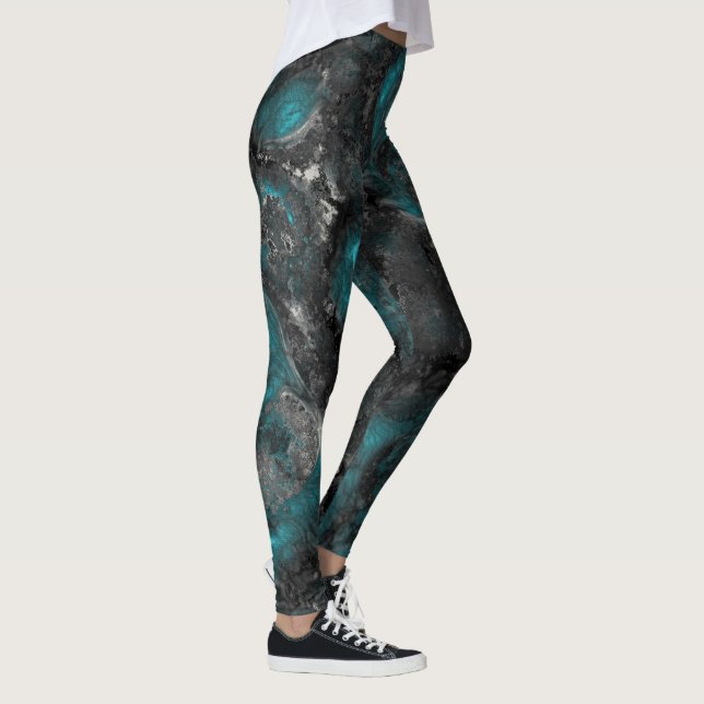 Silver och turkos leggings (Höger)