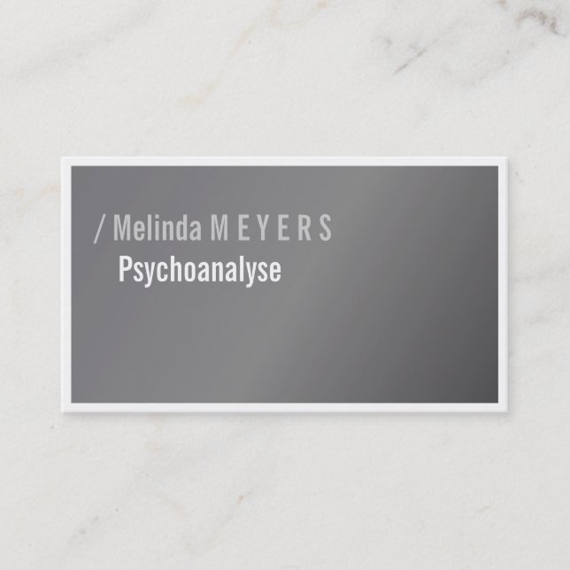 Silver och typografi, elegant, djärv visitkort (Framsida)