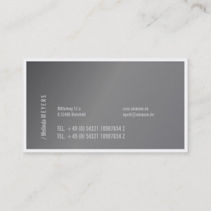 Silver och typografi, elegant, fetstil visitkort