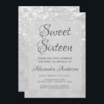 Silver och vit sötsak 16 Födelsedagsfester Inbjudningar<br><div class="desc">Inbjudan till Sweet sixteen av konfetti silver och vitt Löv. Den här inbjudan är perfekt för en vit och Silver Foil ThMeed Girl's Sweet 16 Födelsedagsfest. Kontakta designern om du vill ha matchande artiklar.</div>