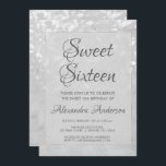 Silver och vit sötsak 16 Födelsedagsfester Inbjudningar<br><div class="desc">Inbjudan till Sweet sixteen av konfetti silver och vitt Löv. Den här inbjudan är perfekt för en vit och Silver Foil ThMeed Girl's Sweet 16 Födelsedagsfest. Kontakta designern om du vill ha matchande artiklar.</div>