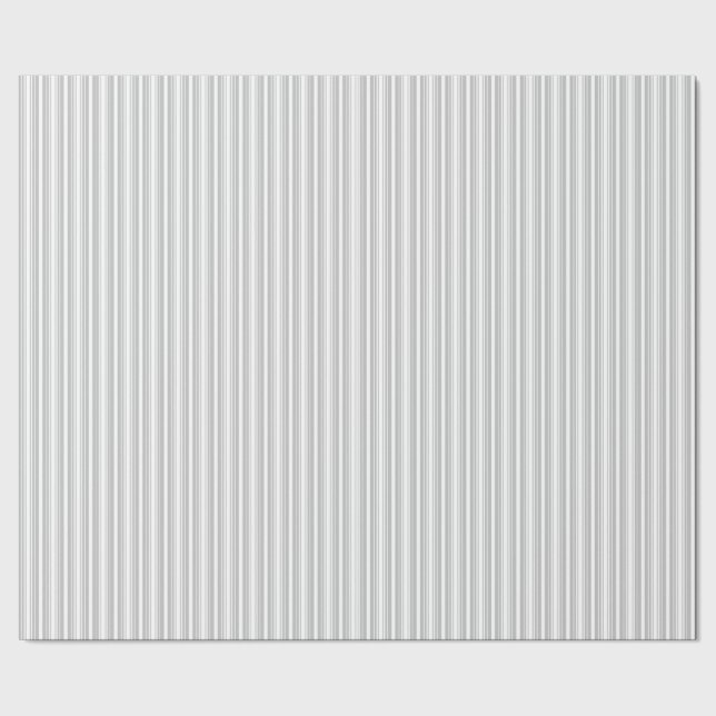 Silver och Vita Rand Presentpapper (Seam)