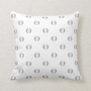 Silver- och vitpolka dots kudder kudde