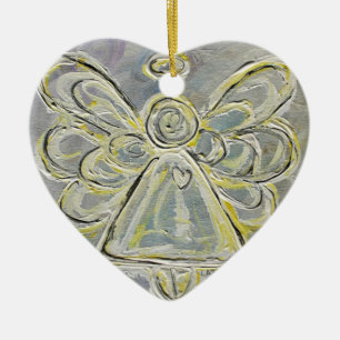 Silver och White Angel Ornament