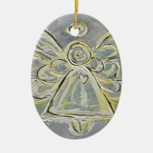 Silver och White Angel Ornament