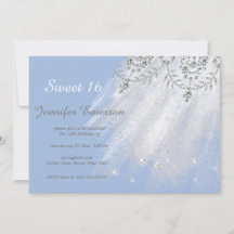 Silver och White Dress Glitter Sweet sixteen