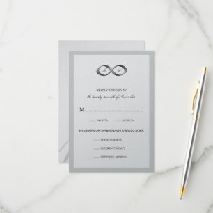 Silver Ofinity Hand Clasp par Monogram Bröllop OSA Kort