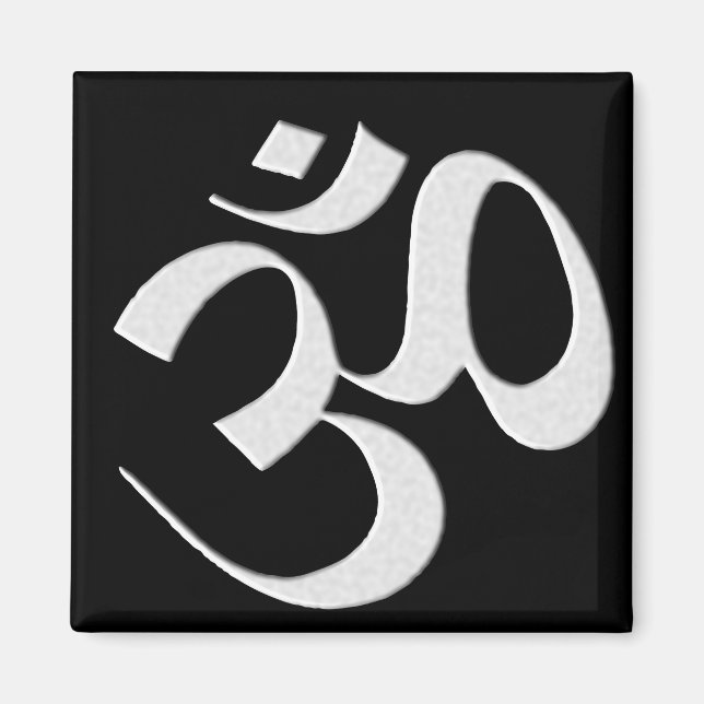 Silver Om  Magnet (Framsidan)