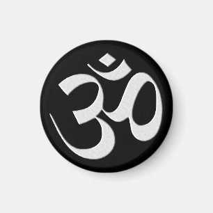 Silver Om Magnet