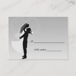 Silver Ombre Bröllop Bord Placecard Placeringskort
