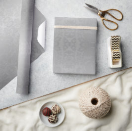 Silver Ombre Damask-jul Presentpapper