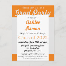 Silver Orange Bold Grad Fest Examen