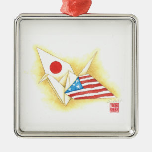 Silver Ornament ~ Japan-U.S. Vänskap