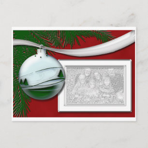 Silver Ornament Photo ram Vykort