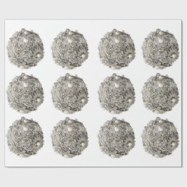 Silver Ornaments radbyte Papper Presentpapper