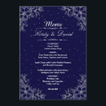 Silver Ornate Blommigt Bröllop Meny<br><div class="desc">Den här chicen har Bröllop-menyfunktionen Blommigt eller Blommigt Dekorationer i varje hörn. Texten och bakgrunden färg kan ändras till kostym enligt dina egna krav och andra matchande objekt finns tillgängliga i min butik för att skapa en temahändelse.</div>