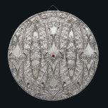 Silver Ornate Modern Dartboard Darttavla<br><div class="desc">Vacker Silver Ornate Modern Dartboard</div>