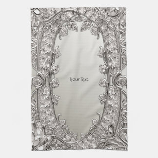 Silver Ornate Modern Kitchen Towels Kökshandduk
