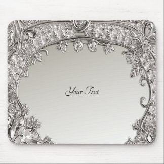 Silver Ornate Modern Mousepad Musmatta