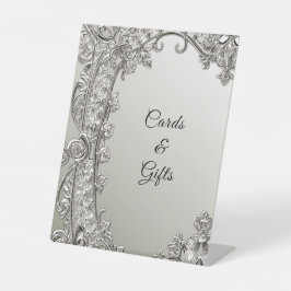 Silver Ornate Modern Tabletop Signs