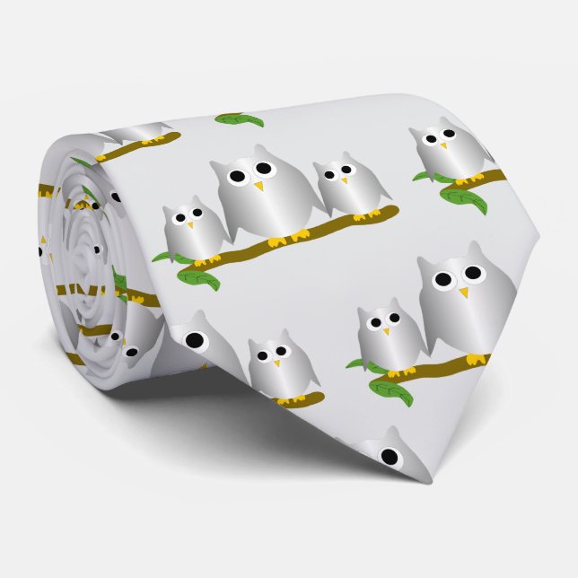 Silver Owls Design Any Colour Background Slips (Rullad)