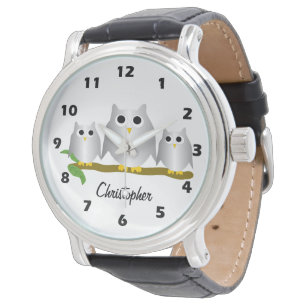 Silver Owls Design Personlig Armbandsur