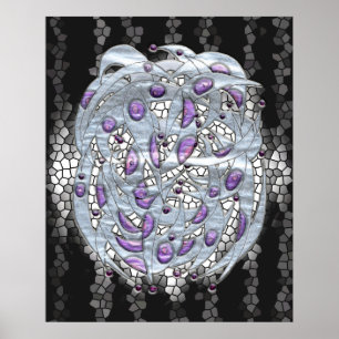 Silver på målat glass poster